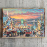 The Lights of Christmastown HD Canvas Print Home Decor Paintings Wall Art Pictures