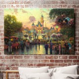 Disneyland 50th Anniversary HD Canvas Print Home Decor Paintings Wall Art Pictures