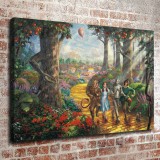 Follow the YELLOW BRICK ROAD HD Canvas Print Home Decor Paintings Wall Art Pictures