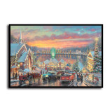 The Lights of Christmastown HD Canvas Print Home Decor Paintings Wall Art Pictures