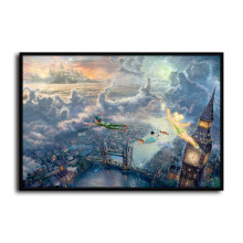 Tinker Bell And Peter Pan Fly To Neverland HD Canvas Print Home Decor Paintings Wall Art Pictures