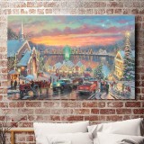 The Lights of Christmastown HD Canvas Print Home Decor Paintings Wall Art Pictures