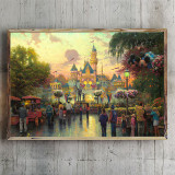 Disneyland 50th Anniversary HD Canvas Print Home Decor Paintings Wall Art Pictures