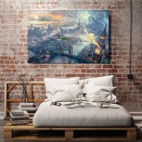 Tinker Bell And Peter Pan Fly To Neverland HD Canvas Print Home Decor Paintings Wall Art Pictures