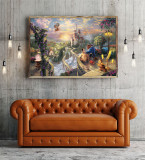 Beauty And The Beast HD Canvas Print Home Decor Paintings Wall Art Pictures