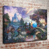 Cinderella Wishes Upon A Dream HD Canvas Print Home Decor Paintings Wall Art Pictures