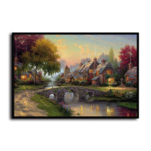 A Cobblestone bridge HD Canvas Print Home Decor Paintings Wall Art Pictures