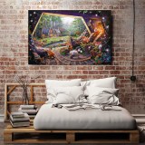 Snow White and seven dwarfs HD Canvas Print Home Decor Paintings Wall Art Pictures