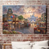 Castle street carnival HD Canvas Print Home Decor Paintings Wall Art Pictures