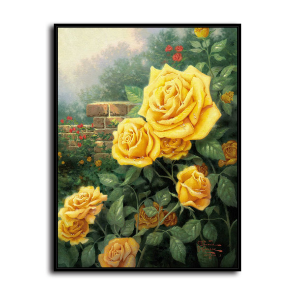 Yellow roses HD Canvas Print Home Decor Paintings Wall Art Pictures