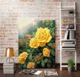 Yellow roses HD Canvas Print Home Decor Paintings Wall Art Pictures