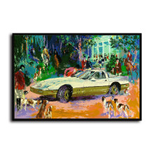 Car in the crowd HD Canvas Print Home Decor Paintings Wall Art Pictures