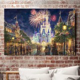 Fireworks celebration castle HD Canvas Print Home Decor Paintings Wall Art Pictures