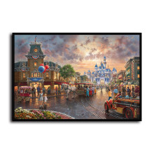 Castle street carnival HD Canvas Print Home Decor Paintings Wall Art Pictures