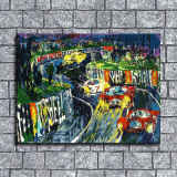 Racing Car HD Canvas Print Home Decor Paintings Wall Art Pictures