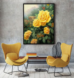 Yellow roses HD Canvas Print Home Decor Paintings Wall Art Pictures