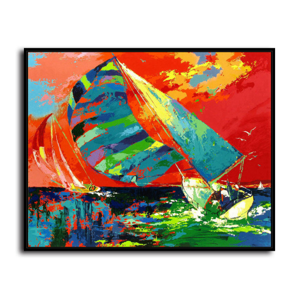 Sailing boat in the waves HD Canvas Print Home Decor Paintings Wall Art Pictures