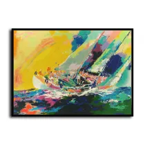 Ship in the waves HD Canvas Print Home Decor Paintings Wall Art Pictures