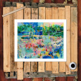 Central garden HD Canvas Print Home Decor Paintings Wall Art Pictures