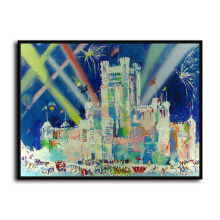 Castle night view HD Canvas Print Home Decor Paintings Wall Art Pictures