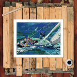 Ship in the waves HD Canvas Print Home Decor Paintings Wall Art Pictures