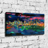 Night View HD Canvas Print Home Decor Paintings Wall Art Pictures