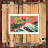 Sailing in the waves HD Canvas Print Home Decor Paintings Wall Art Pictures