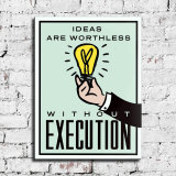 ideas vs execution HD Canvas Print Home Decor Paintings Wall Art Pictures