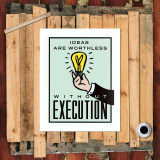 ideas vs execution HD Canvas Print Home Decor Paintings Wall Art Pictures