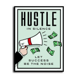 Hustle In Silence HD Canvas Print Home Decor Paintings Wall Art Pictures