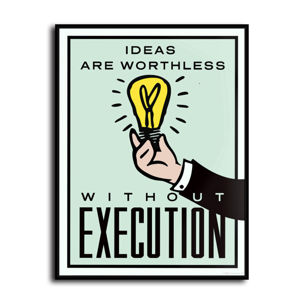 ideas vs execution HD Canvas Print Home Decor Paintings Wall Art Pictures