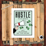 Hustle In Silence HD Canvas Print Home Decor Paintings Wall Art Pictures