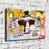 Money Weightlifter HD Canvas Print Home Decor Paintings Wall Art Pictures