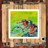 bicycle race HD Canvas Print Home Decor Paintings Wall Art Pictures