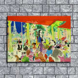 Street restaurant HD Canvas Print Home Decor Paintings Wall Art Pictures