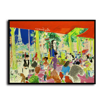 Street restaurant HD Canvas Print Home Decor Paintings Wall Art Pictures