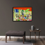 Street restaurant HD Canvas Print Home Decor Paintings Wall Art Pictures