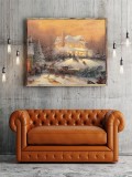 Victorian Christmas II HD Canvas Print Home Decor Paintings Wall Art Pictures