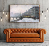 Evening on the Seine HD Canvas Print Home Decor Paintings Wall Art Pictures