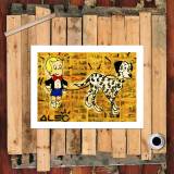 Rich and dollar the dog HD Canvas Print Home Decor Paintings Wall Art Pictures