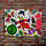 Scrooge McDuck HD Canvas Print Home Decor Paintings Wall Art Pictures