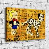 Rich and dollar the dog HD Canvas Print Home Decor Paintings Wall Art Pictures