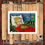 Sleeping young master HD Canvas Print Home Decor Paintings Wall Art Pictures