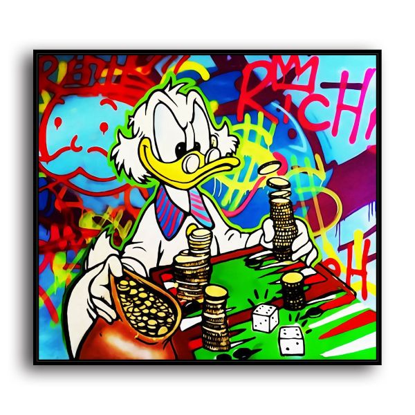 Scrooge McDuck HD Canvas Print Home Decor Paintings Wall Art Pictures