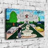 Rich man's castle luxury car HD Canvas Print Home Decor Paintings Wall Art Pictures