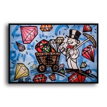 Rich man with diamonds HD Canvas Print Home Decor Paintings Wall Art Pictures