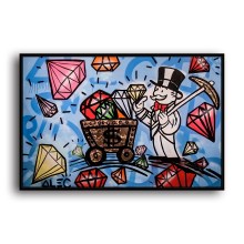Rich man with diamonds HD Canvas Print Home Decor Paintings Wall Art Pictures