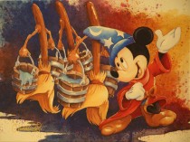 Sorcerer Mickey HD Canvas Print Home Decor Paintings Wall Art Pictures