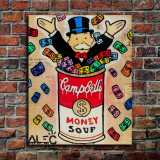 Money soup HD Canvas Print Home Decor Paintings Wall Art Pictures