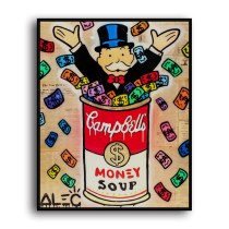 Money soup HD Canvas Print Home Decor Paintings Wall Art Pictures